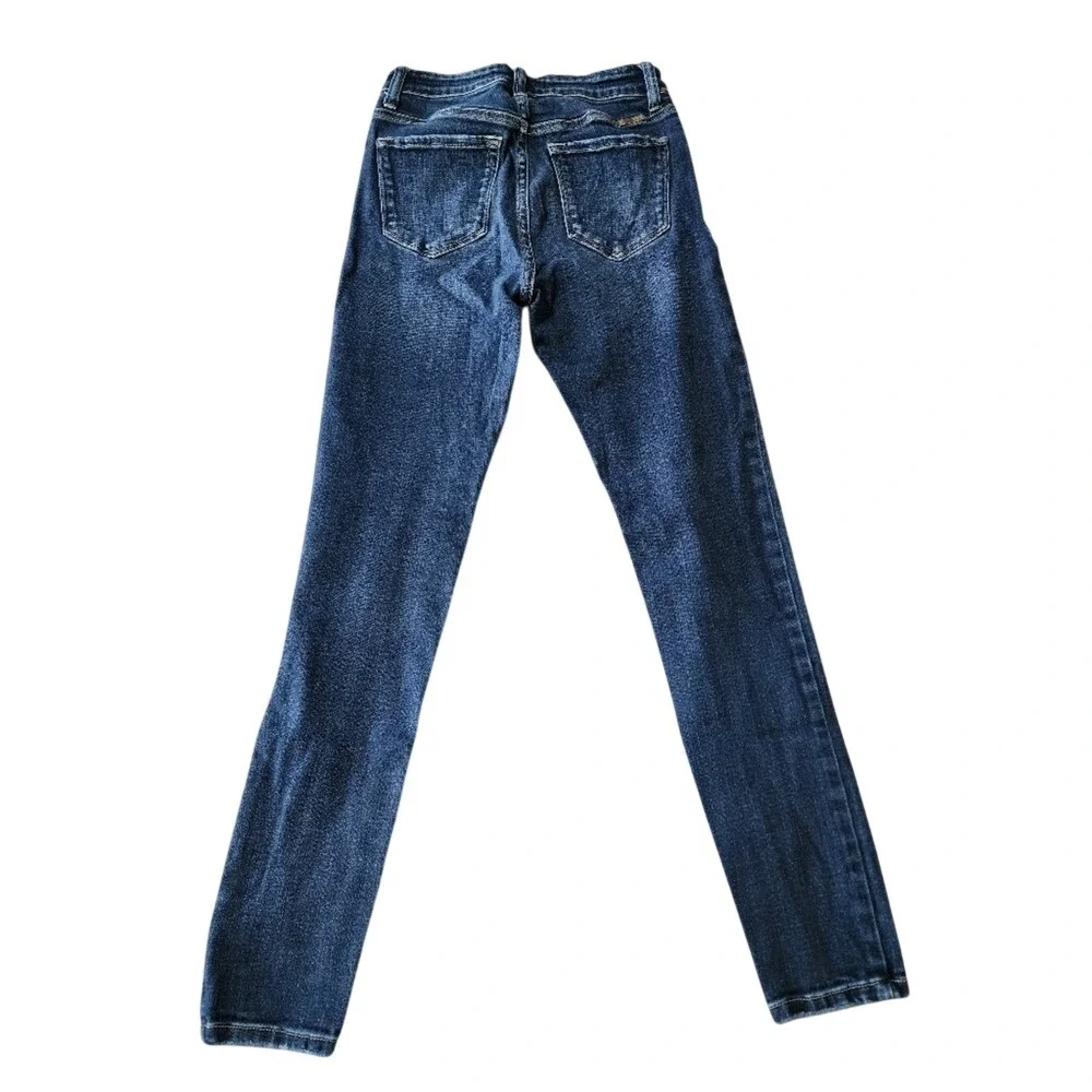 KanCan Skinny Jeans High Waisted‎ Button Fly 5/26 Dark Wash